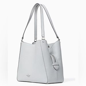 NEW Kate Spade Leila Medium Triple Compartment Shoulder Bag Hazy Morning Lt Blue